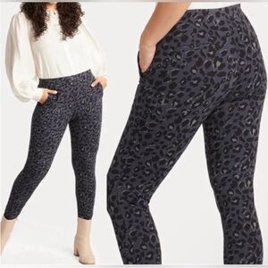 Betabrand Leopard Print Leggings- Journey Pants